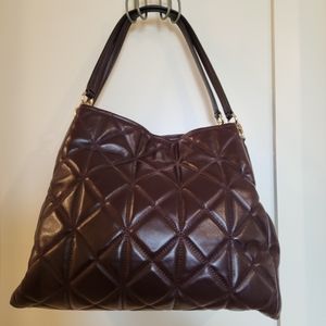 Coach Quilted 3 Compartments, Double Strap Shoulder Bag